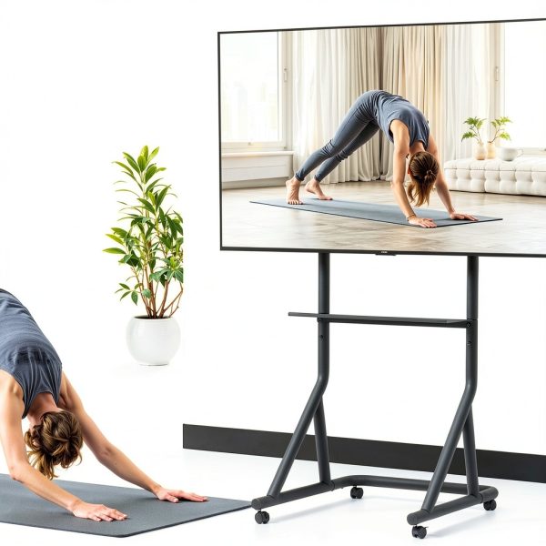 Pavo Monitor Stand Adjustable Height Mobile Gaming TV Mount-8