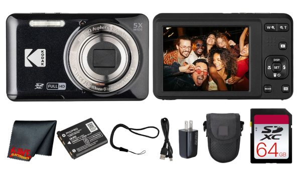 Kodak PIXPRO FZ55 Digital Camera 16MP 5x Zoom Bundle-0