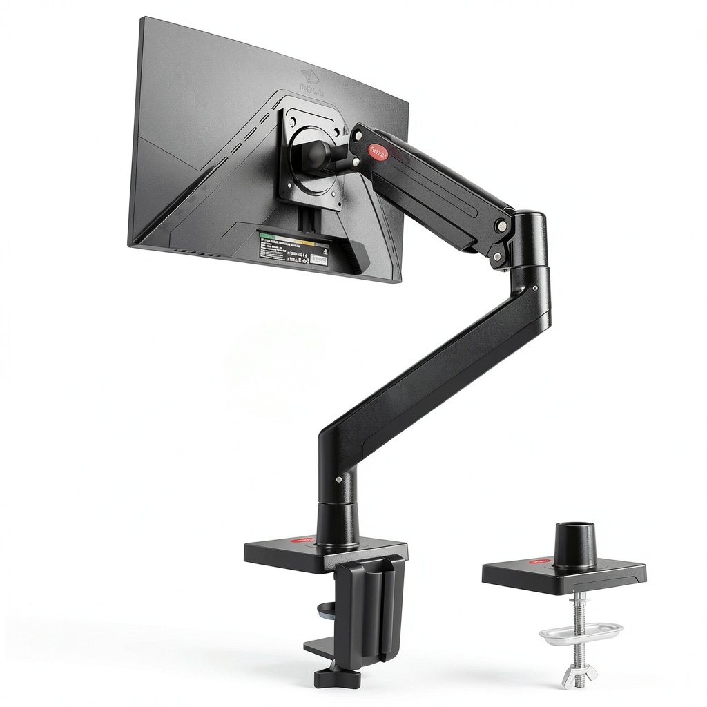 Pavo Monitor Arm installed on a modern office desk