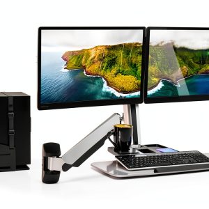 Pavo Dual Monitor Workstation Ergonomic Height Adjustable-0