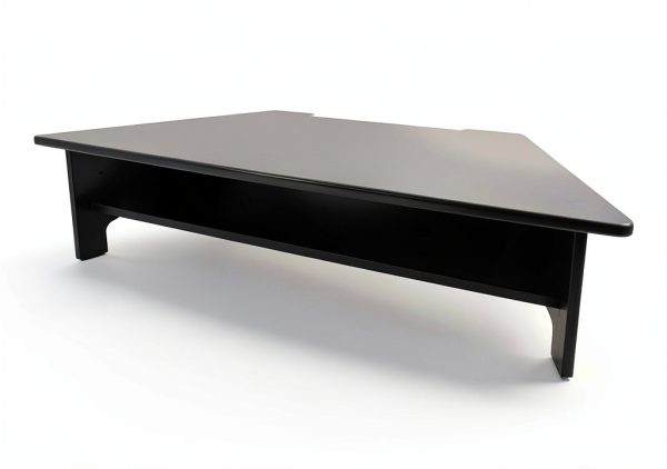 Victor Monitor Stand Wood Ergonomic Height Adjustable Black-1