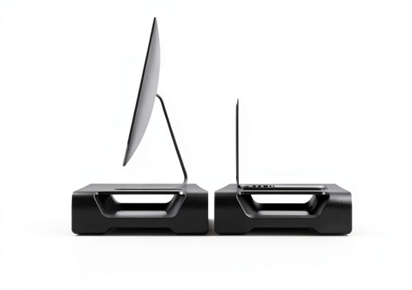 Aluminum Monitor Stand Ergonomic Riser Desk Storage-5