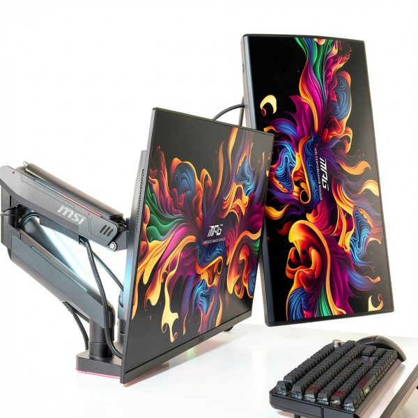 MSI MPG MT201DR Dual Monitor Stand RGB Heavy Duty-3