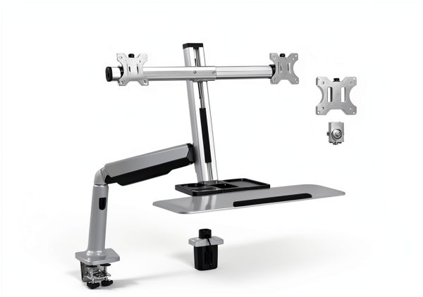Pavo Dual Monitor Stand Up Desk Converter Ergonomic-4
