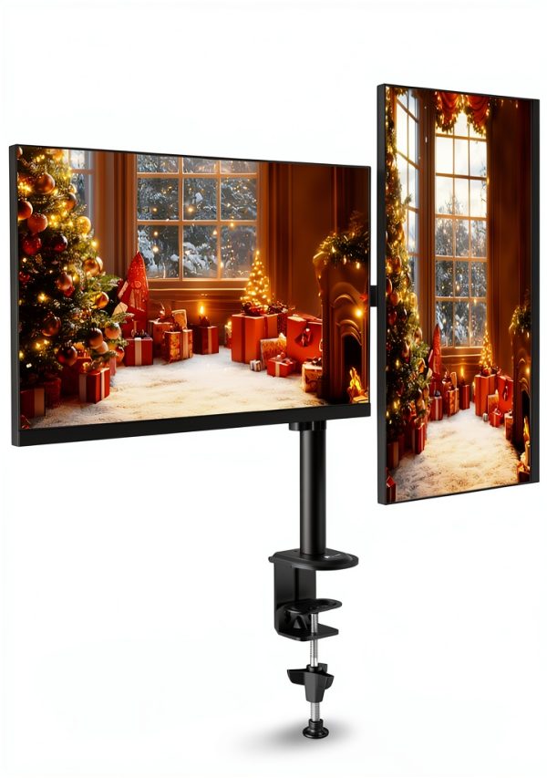 ACGAM Dual Monitor Arm Steel Mount VESA 100x75 Ergonomic-4