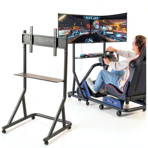Pavo Monitor Stand Adjustable Height Mobile Gaming TV Mount-6