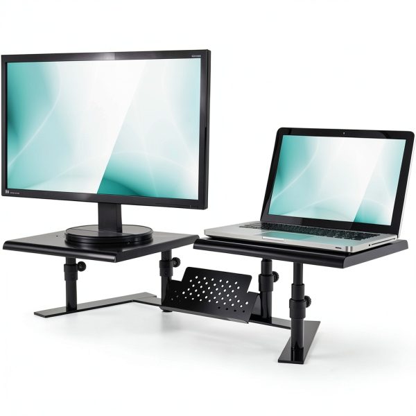 Allsop ErgoTwin Dual Monitor Stand Adjustable Height Metal-8