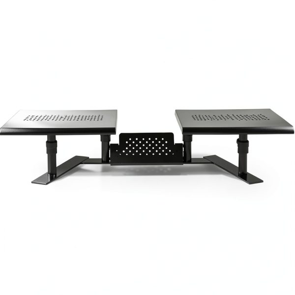 Allsop ErgoTwin Dual Monitor Stand Adjustable Height Metal-6