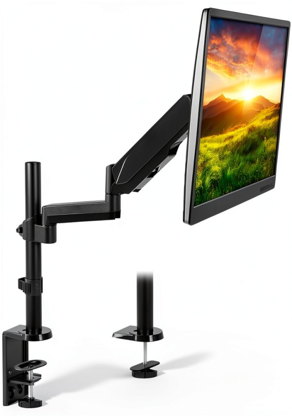 Mount-It Monitor Desk Mount Pole Adjustable Ergonomic Stand-1