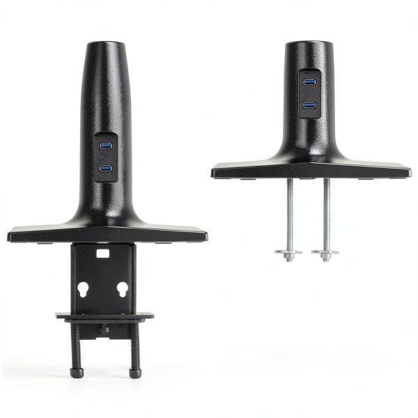 Pavo Dual Monitor Stand Gas Spring USB 3.0 Keyboard Tray-5