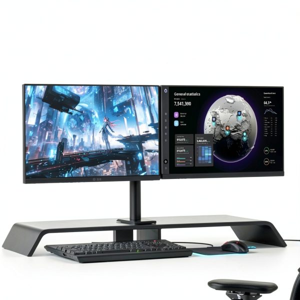ACGAM Dual Monitor Arm Steel Mount VESA Desk Clamp-13