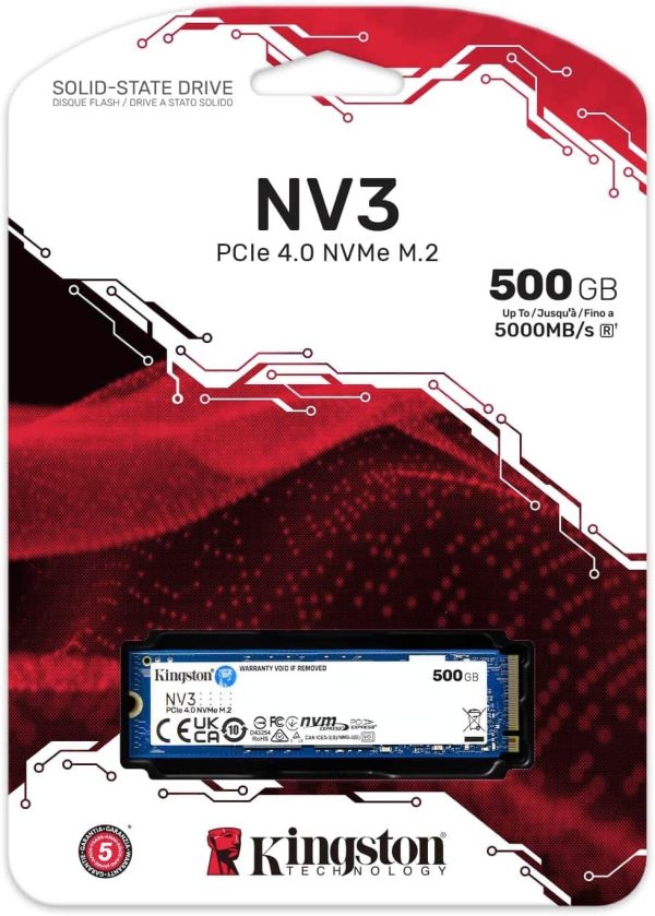 Kingston NV3 SSD 500GB PCIe 4.0 NVMe M.2 2280 Blue-2