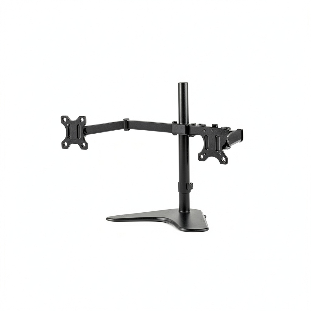 Pavo Dual Monitor Stand setup in a modern home office