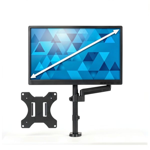 Mount-It Monitor Desk Mount Pole Adjustable Ergonomic Stand-5