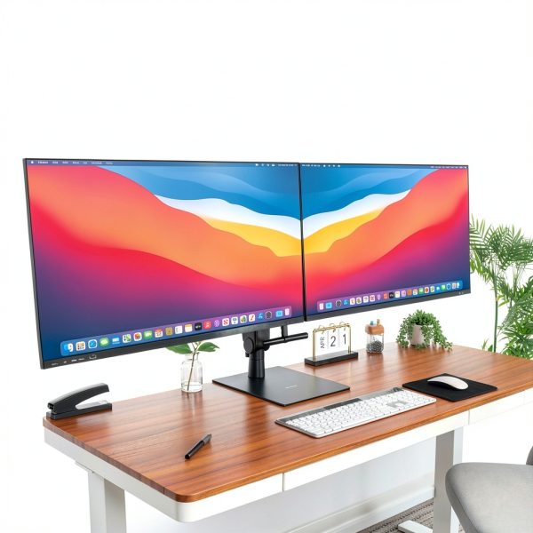 Pavo Dual Monitor Arm Stand Height Adjustable Ergonomic-1