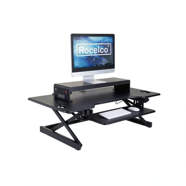 Rocelco DMS Dual Monitor Stand Steel Ergonomic Riser-2